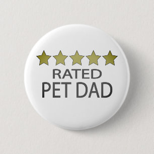 Five Star Pet Dad 6 Cm Round Badge