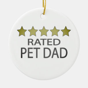 Five Star Pet Dad Ceramic Ornament