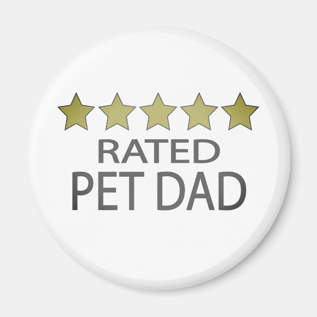 Five Star Pet Dad Magnet (Front)