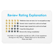 Five Star Review Rating Magnet