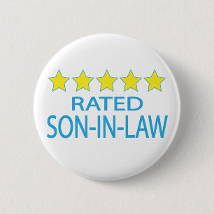 Five Star Son-In-Law 6 Cm Round Badge