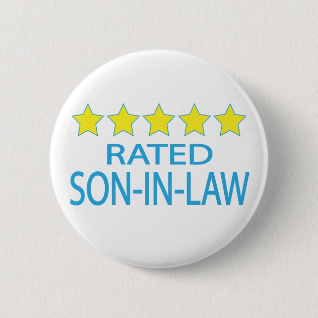 Five Star Son-In-Law 6 Cm Round Badge (Front)