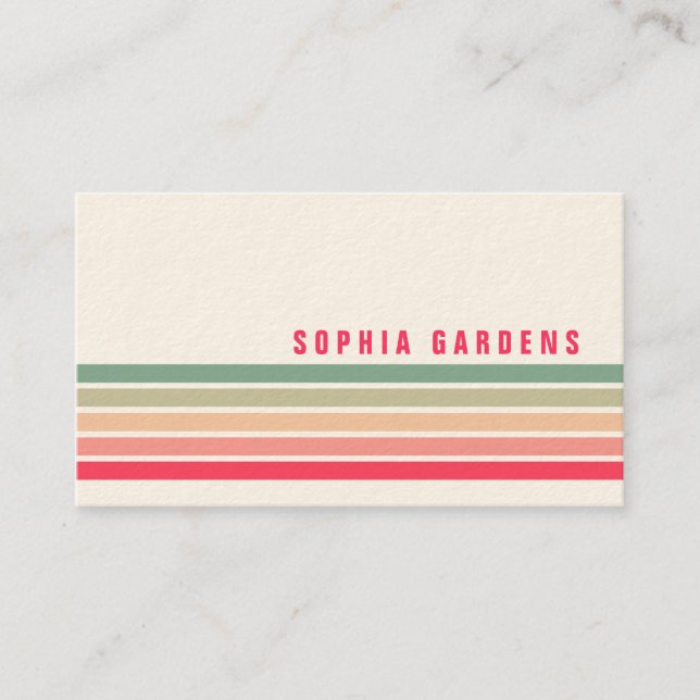 Five Stripes - Colours 01 (Cream) Business Card (Front)
