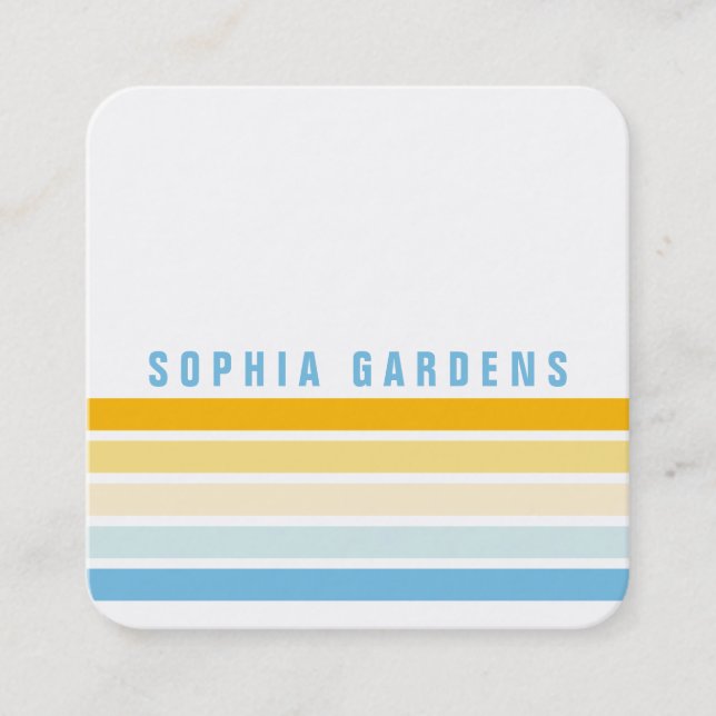 Five Stripes - Colours 02 Square Business Card (Front)