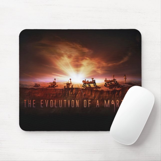Five Successful Mars Rovers Mouse Mat (With Mouse)