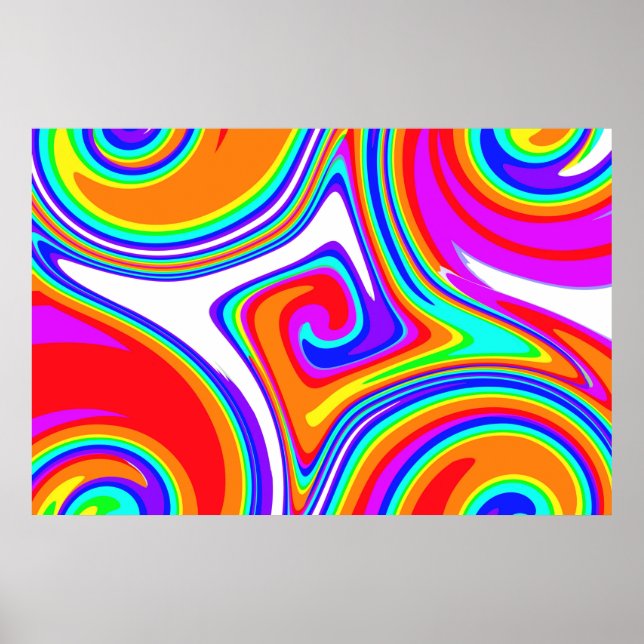 Five Swirls of Color Poster (Front)
