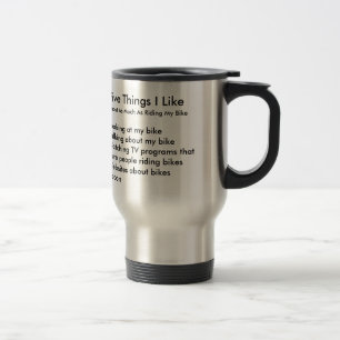 Five Things Plain Travel Mug