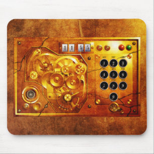 Five to of 12 Steampunk clock Grunge Mouse Mat