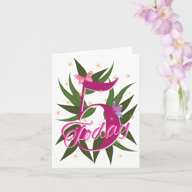 Five Today Card (Orchid)