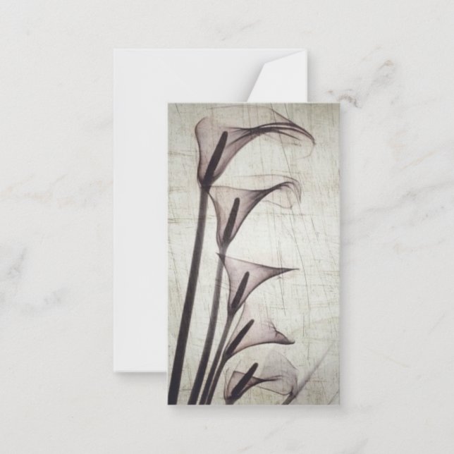 Five Vintage X-Ray Flowers Card (Front)