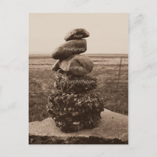 Five Virtues of Zen Postcard