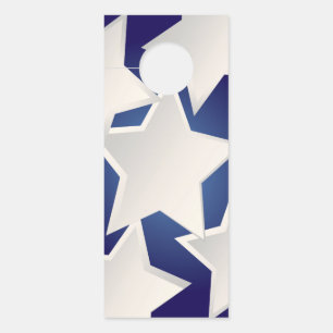 Five white stars door hanger