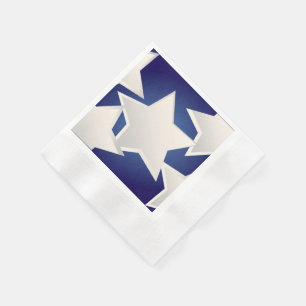 Five white stars napkin
