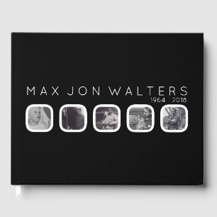 five window funeral guest book