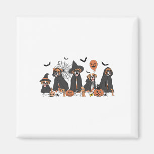 Five Witch Boxer Dog Halloween Boxer Dog Spooky Se Magnet