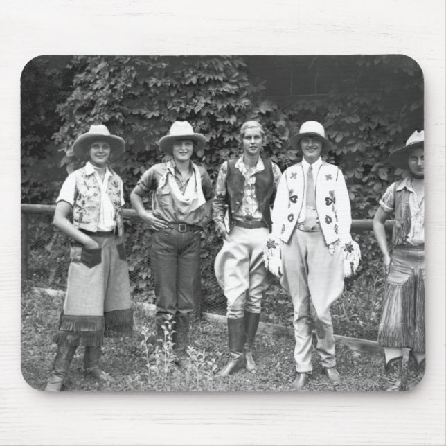 Five women at the dude ranch mouse mat (Front)