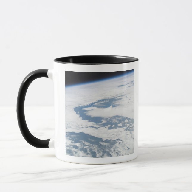 Five year old icebergs near South Georgia Islan Mug (Left)