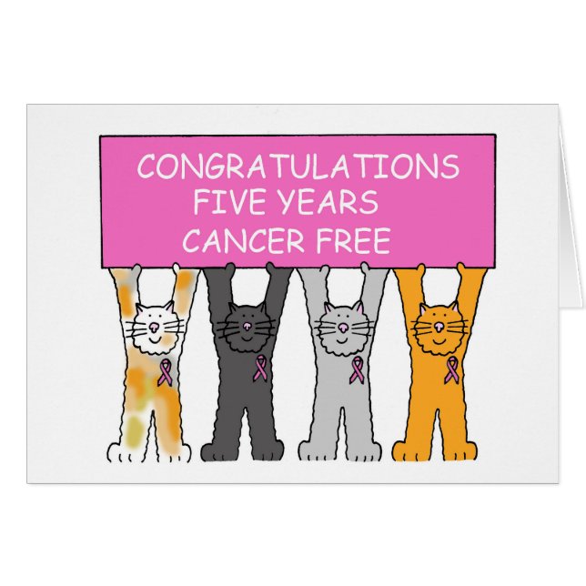 Five Years Cancer Free Congratulations (Front Horizontal)
