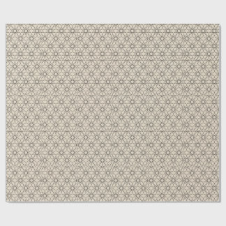 Fivefold Star Geometry in Sand and Ink Wrapping Pa Paper