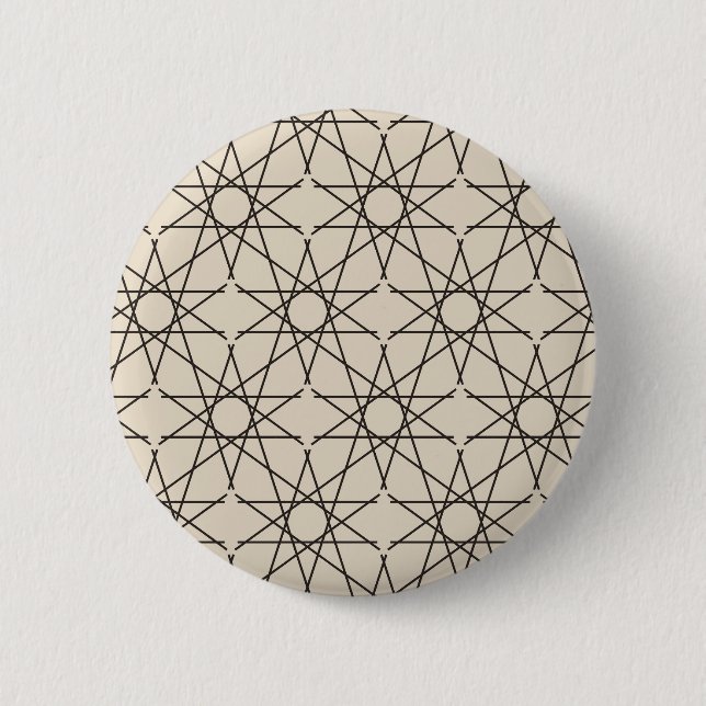 Fivefold Star Geometry Sand Ink Button (Front)