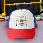 Fix Anything Flow Chart Trucker Hat<br><div class="desc">The Fix Anything Flow Chart Hat makes the perfect gift for the DIY fan. Easily personalise with your name.</div>