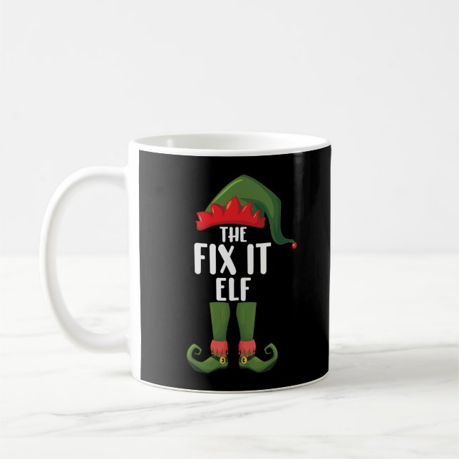 Fix It Elf Family Matching Group Christmas  Coffee Mug (Left)