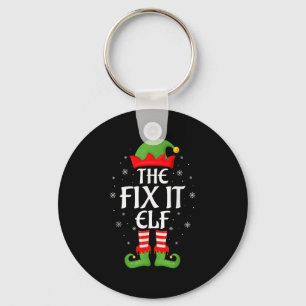 Fix It Elf Xmas Family Matching Elf Squad Christma Key Ring