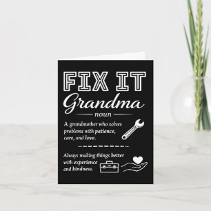 Fix It Grandma Definition Mothers Day Grandmother Card