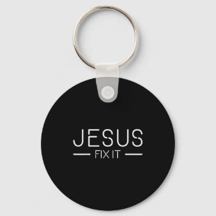 Fix It Jesus Funny Christian Fashion Key Ring
