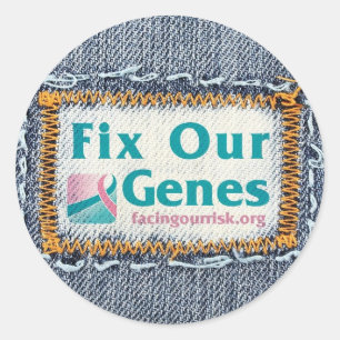 FIX OUR GENES CLASSIC ROUND STICKER