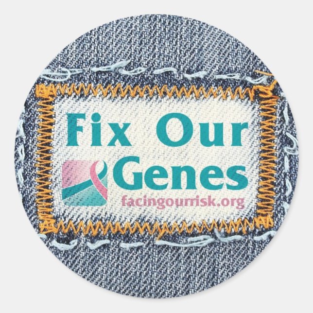 FIX OUR GENES CLASSIC ROUND STICKER (Front)