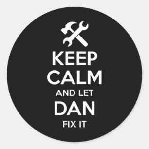 Fix Quote Funny Birthday Personalised Name Gift Id Classic Round Sticker