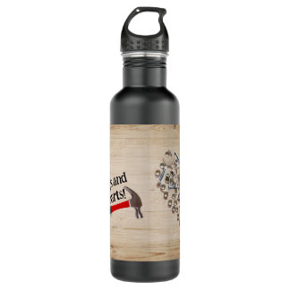 Fix things, break hearts custom water bottle