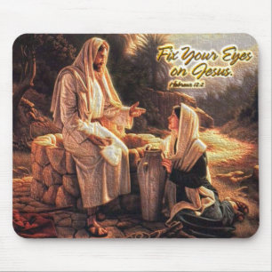 Fix Your Eyes on Jesus 1 Mouse Mat