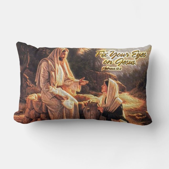 Fix Your Eyes on Jesus 1 Pillow (Front)