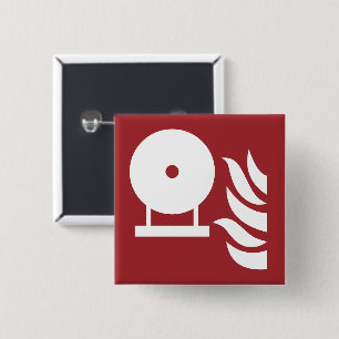 Fixed Fire Extinguisher Bottle Safety Sign 15 Cm Square Badge