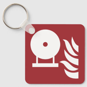 Fixed Fire Extinguisher Bottle Safety Sign Key Ring
