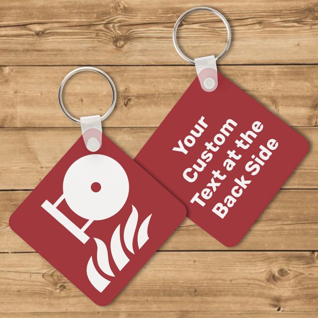 Fixed Fire Extinguisher Bottle Safety Sign Key Ring (Creator Uploaded)