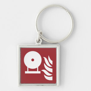 Fixed Fire Extinguisher Bottle Safety Sign Key Ring