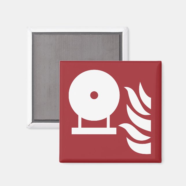 Fixed Fire Extinguisher Bottle Safety Sign Magnet (Front/Back)