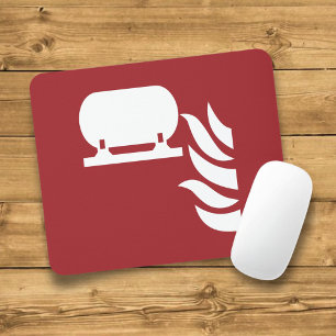 Fixed Fire Extinguisher Installation Safety Sign Mouse Mat