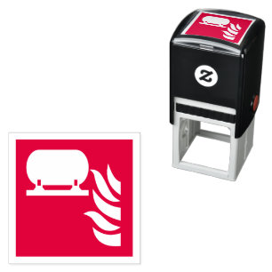 Fixed Fire Extinguisher Installation Safety Sign Self-inking Stamp