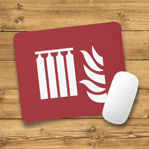 Fixed Fire Extinguishing Battery Safety Sign Mouse Mat