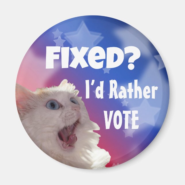 Fixed? I’d Rather Vote  Magnet (Front)