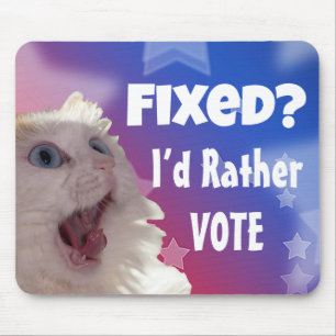 Fixed? I’d Rather Vote  Mouse Mat