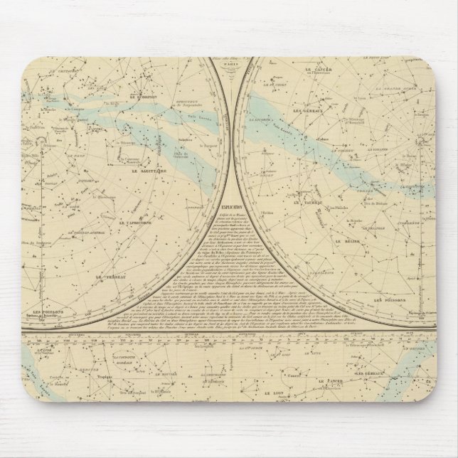 Fixed Stars map Mouse Mat (Front)