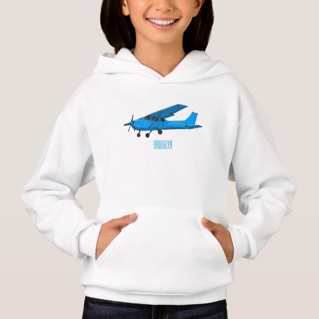 Fixed-wing aircraft cartoon illustration (Front)