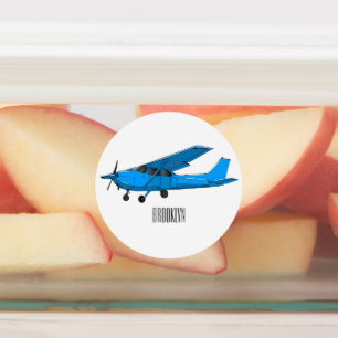 Fixed-wing aircraft cartoon illustration