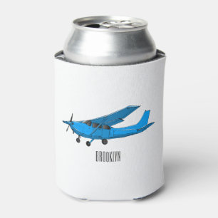 Fixed-wing aircraft cartoon illustration can cooler
