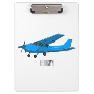 Fixed-wing aircraft cartoon illustration clipboard